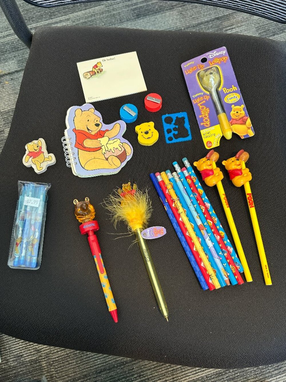 90s and 2000s Variety of Pooh Pencils Pens Note Pads